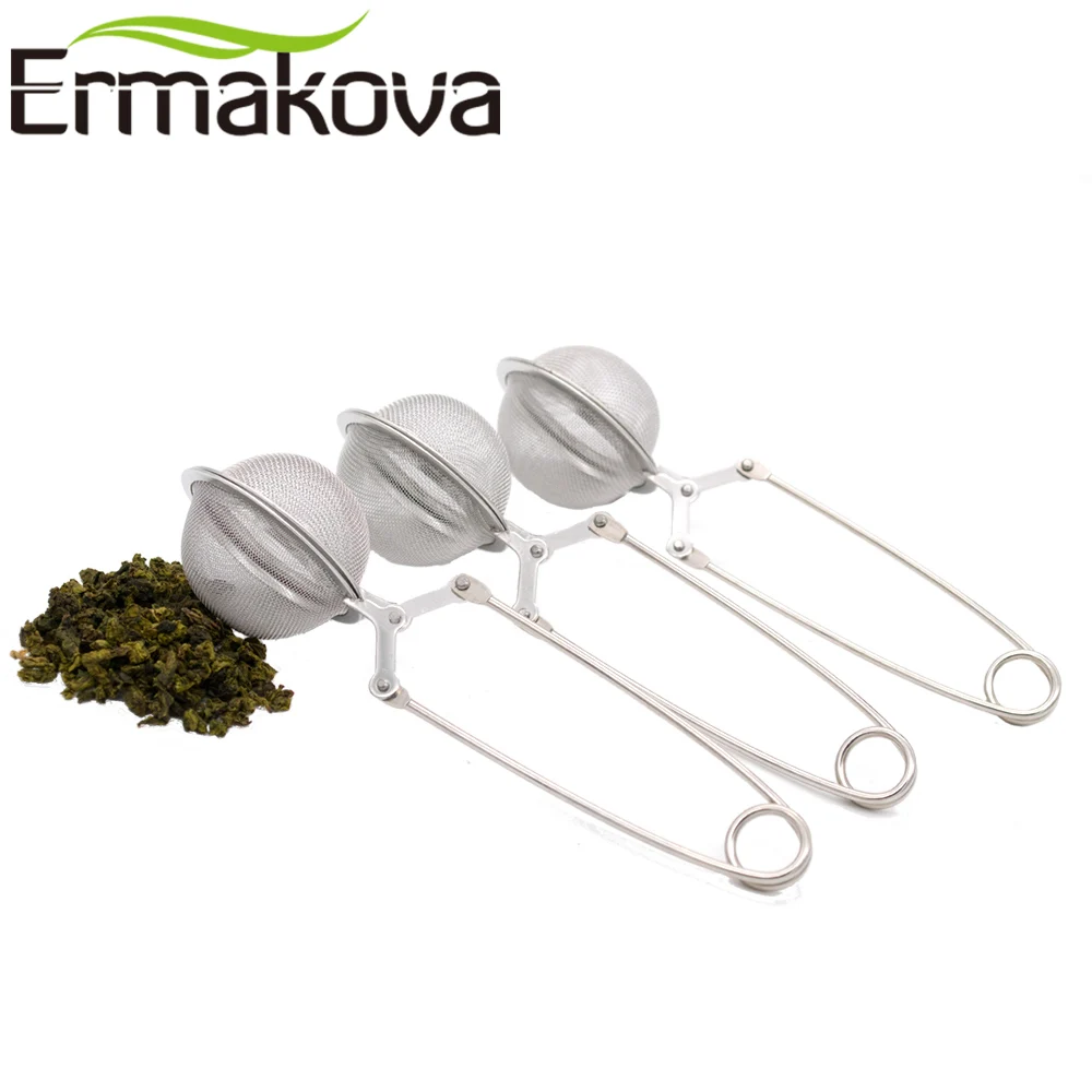 Ситечко для заваривания чая ERMAKOVA 3 шт./лот сетчатый ситечко с ручкой из