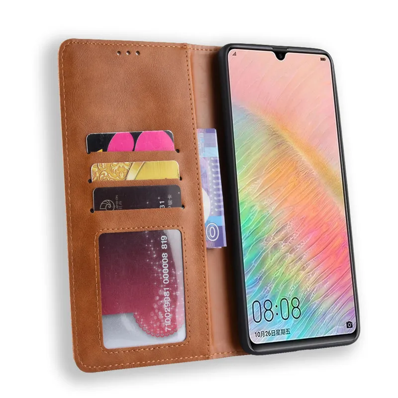 Чехол для Huawei Mate 20 Pro X Mate20 Роскошный кожаный флип-чехол чехлы телефонов без