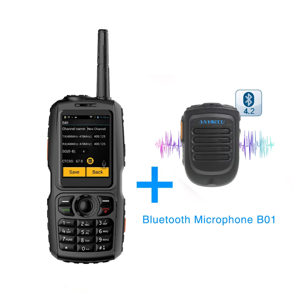 A18 and B01 A18 рация с UHF 3800mah IP68 водонепроницаемый смартфон Android4.2.2 Dual SIM Смарт радио gps Zello 3g WCDMA мобильный телефон - Цвет: A18 and B01