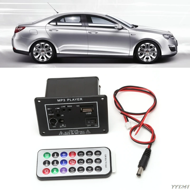 20 Вт Высокая мощность DC 12 В Bluetooth автомобильный сабвуфер Hi-Fi усилитель плата TF USB +