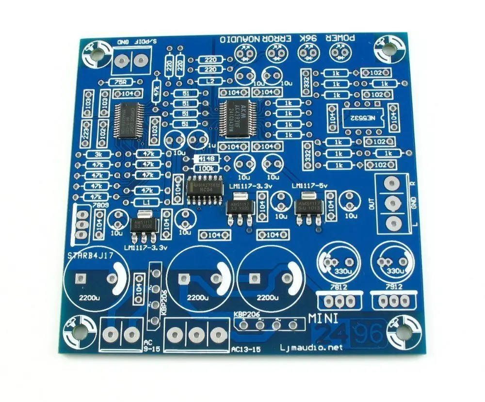 Набор для самостоятельной сборки DAC 2496 (AK4396)+ CS8416 + AK4396 5532 | Электроника