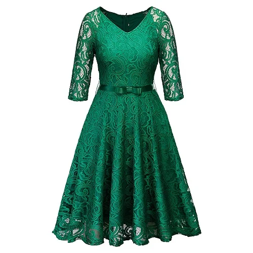 Green Robe Коктейльные Вечерние платье Для женщин элегантное платье-трапеция, Короткие коктейльные платья острое Длина зеленый V образным вырезом леди платье для выпускного вечера - Цвет: Green