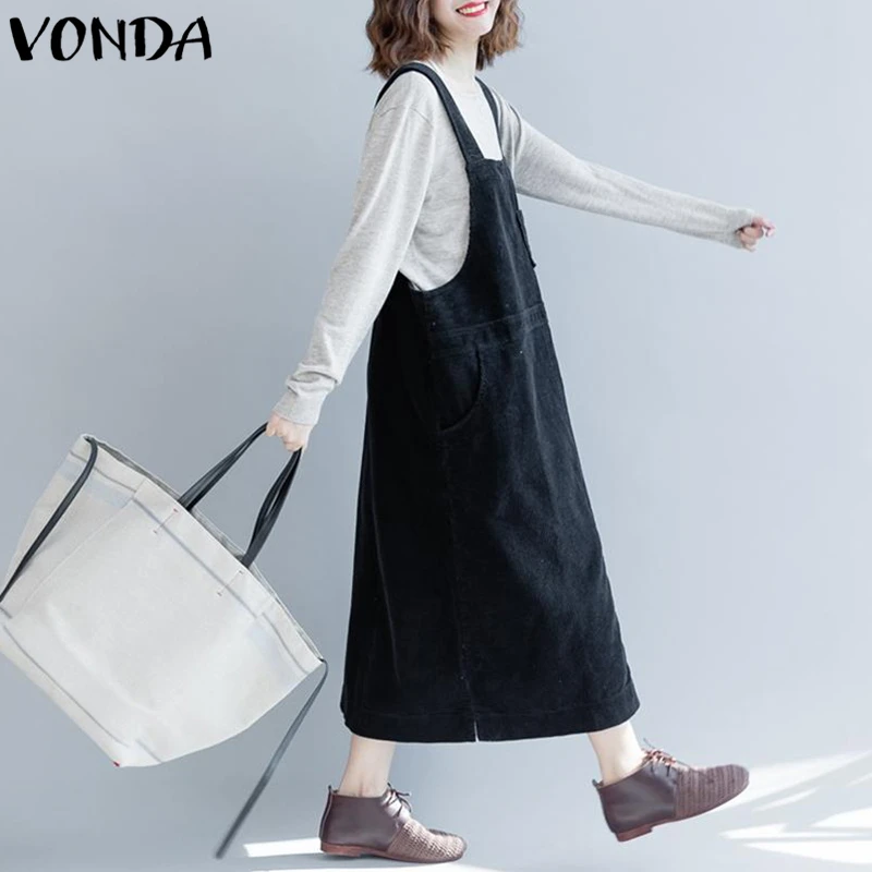 Платье VONDA для беременных 2021 Осенние повседневные свободные длинные платья до