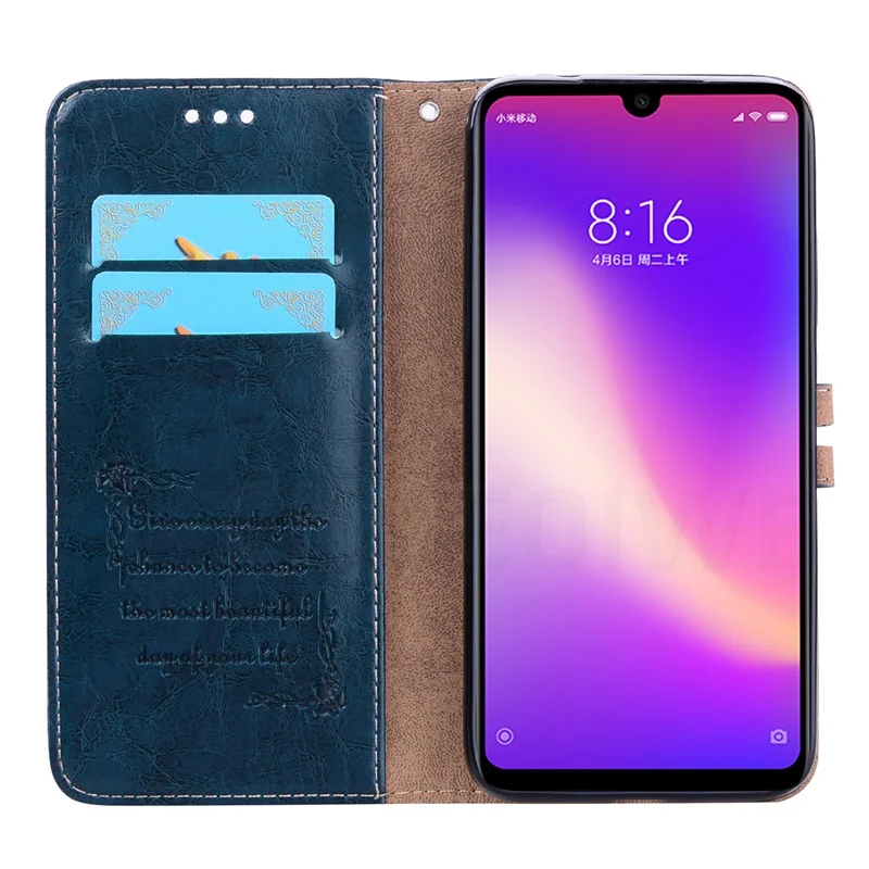CHOEOIWE Business Flip Case for Xiaomi Redmi 7 Redmi7 PU Leather Wallet Cases Cover Coque with Card Slots Anti-knock Shell | Мобильные
