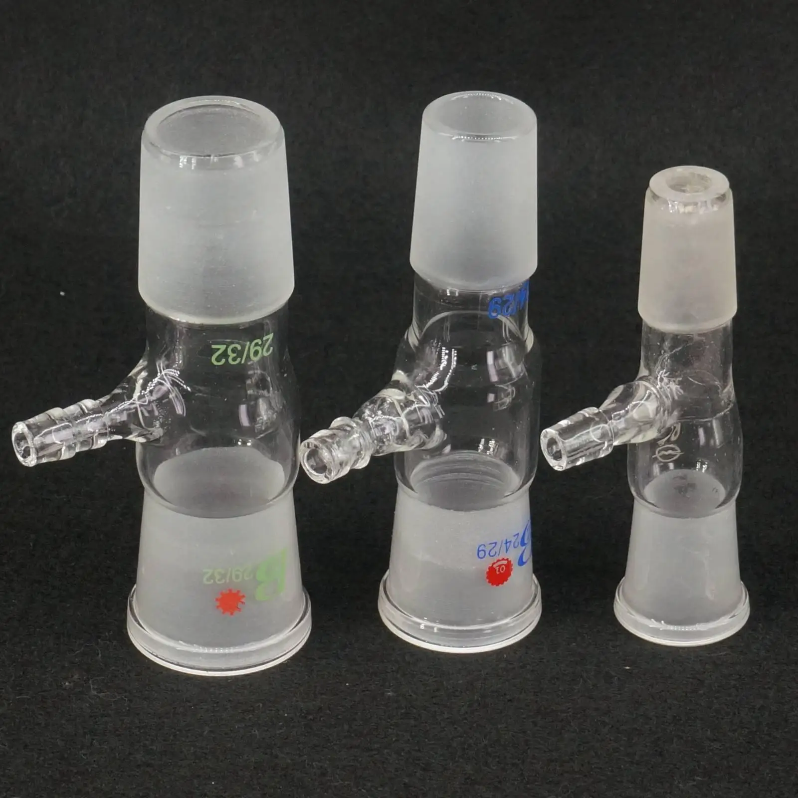 

14/23 19/26 24/29 29/32 Ground Joint Female to Male Laborotary Borosilicate Glass Transfer Gas Adapter