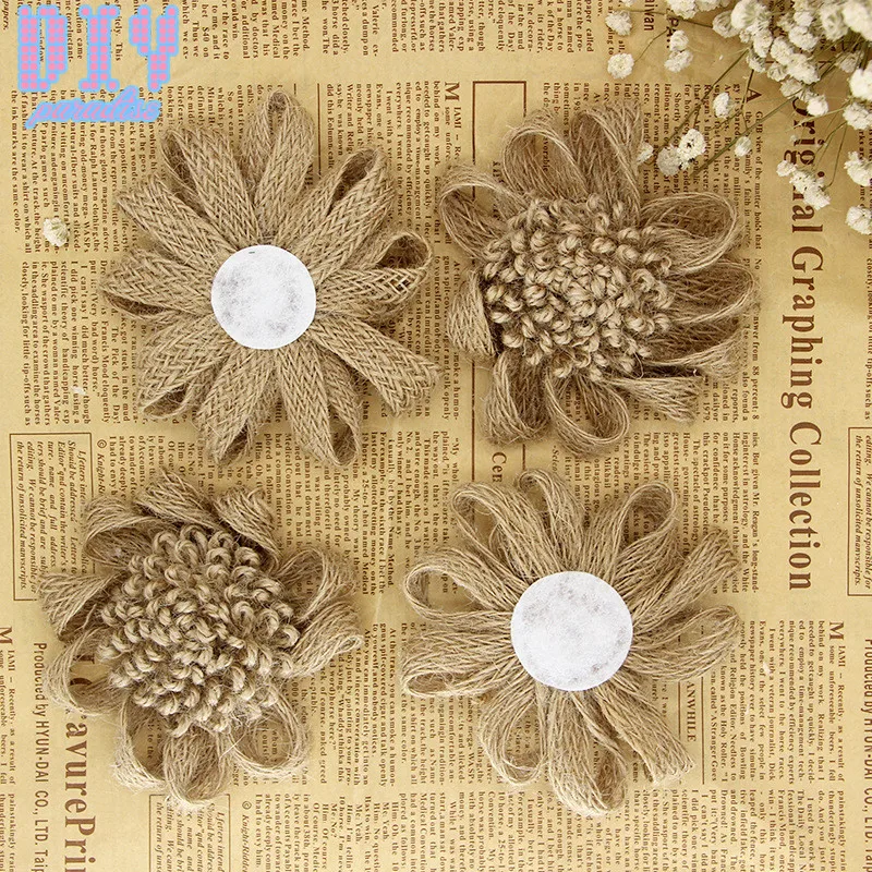 50 шт. в стиле ретро натуральная джутовая лента Сельский гессенская свадьба для