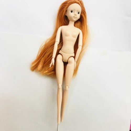 Head body Новая модная голова куклы с иностранными девочками, черные волосы, без макияжа, круглое лицо, DIY аксессуары для больших Больших Глаз, голова кукольный подарок для девочек - Цвет: Head body