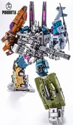 Трансформация циклона predaking WaveSound скорой помощи Sixshot брутикус вентиляторы игрушки MFT MF3 Shockwave MFT MF0 Megotroun Фигурки игрушки - Цвет: Bruticus 23cm