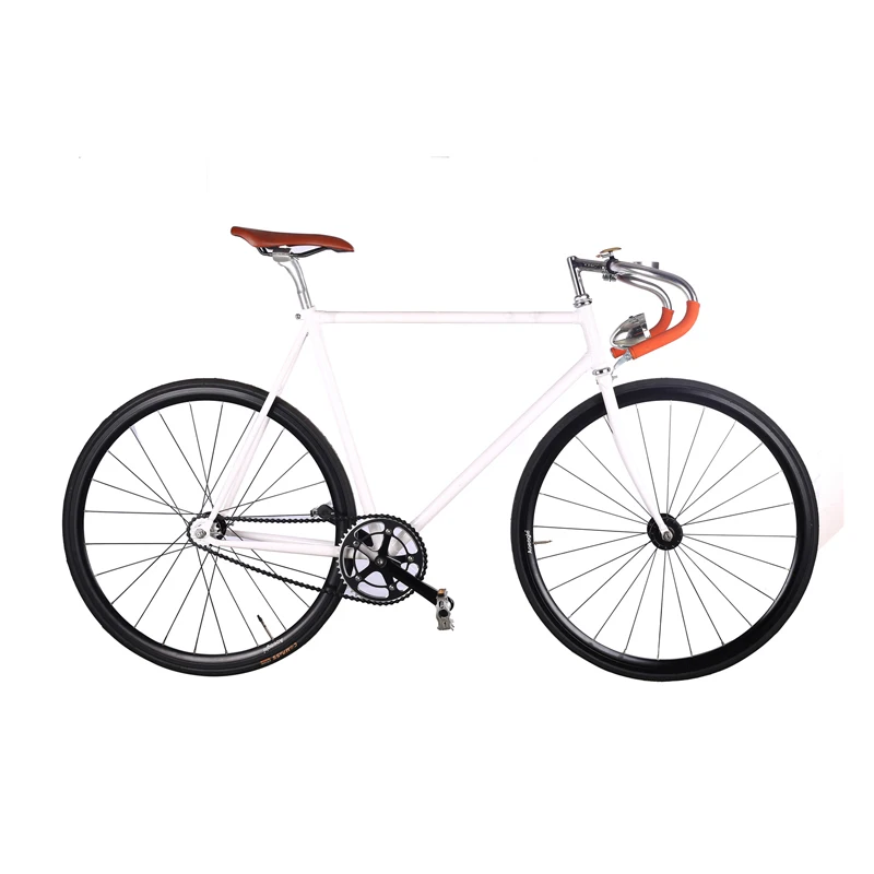 Fixie велосипед стальная рама 700C трек велосипед односкоростной 52 см 56 см 58 см 60 см fixie Велосипед Винтажный DIY рама - Цвет: Белый