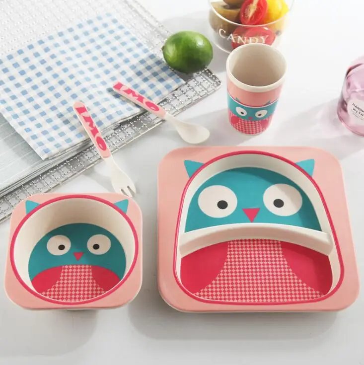 Портативная вилка с рисунком из мультфильма посуда для детей ясельного возраста