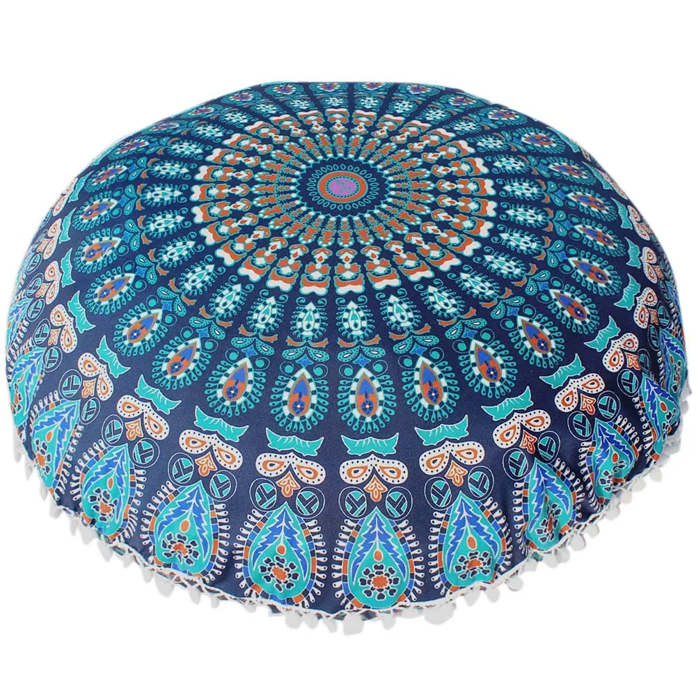 H Индийские подушки с рисунком Мандала круглые богемные домашние подушки Pillowsham Подушка Pillowsham декоративные подушки украшения для дома Подушка Горячая#20 - Цвет: H