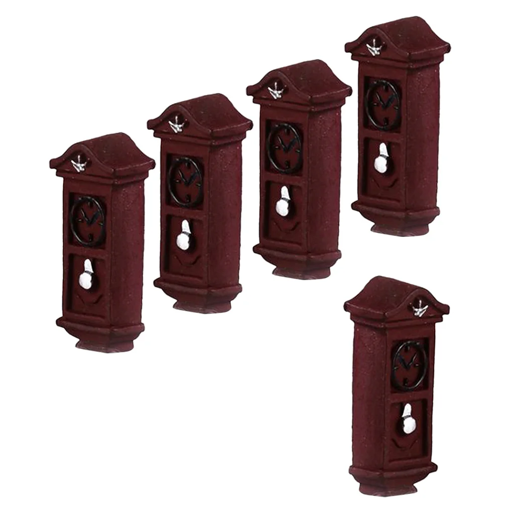 Полимерные настенные часы 5 шт. миниатюрные игрушечные с настенной мебелью для