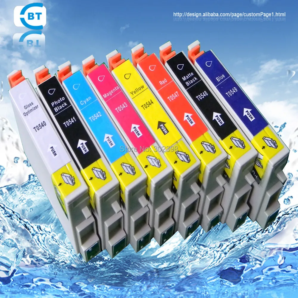 8 шт. Совместимый картридж для принтера epson R800 R1800 T0540 T0541 T0542 T0543 T0544 T0547 T0548 T0549 |