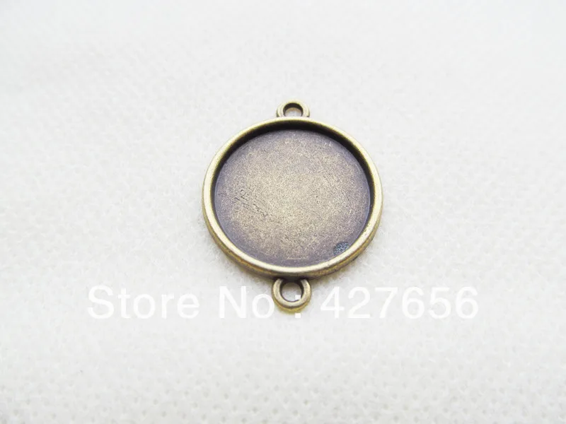 10 шт. античное серебро/античная бронза круглая основа Очаровательная подвеска