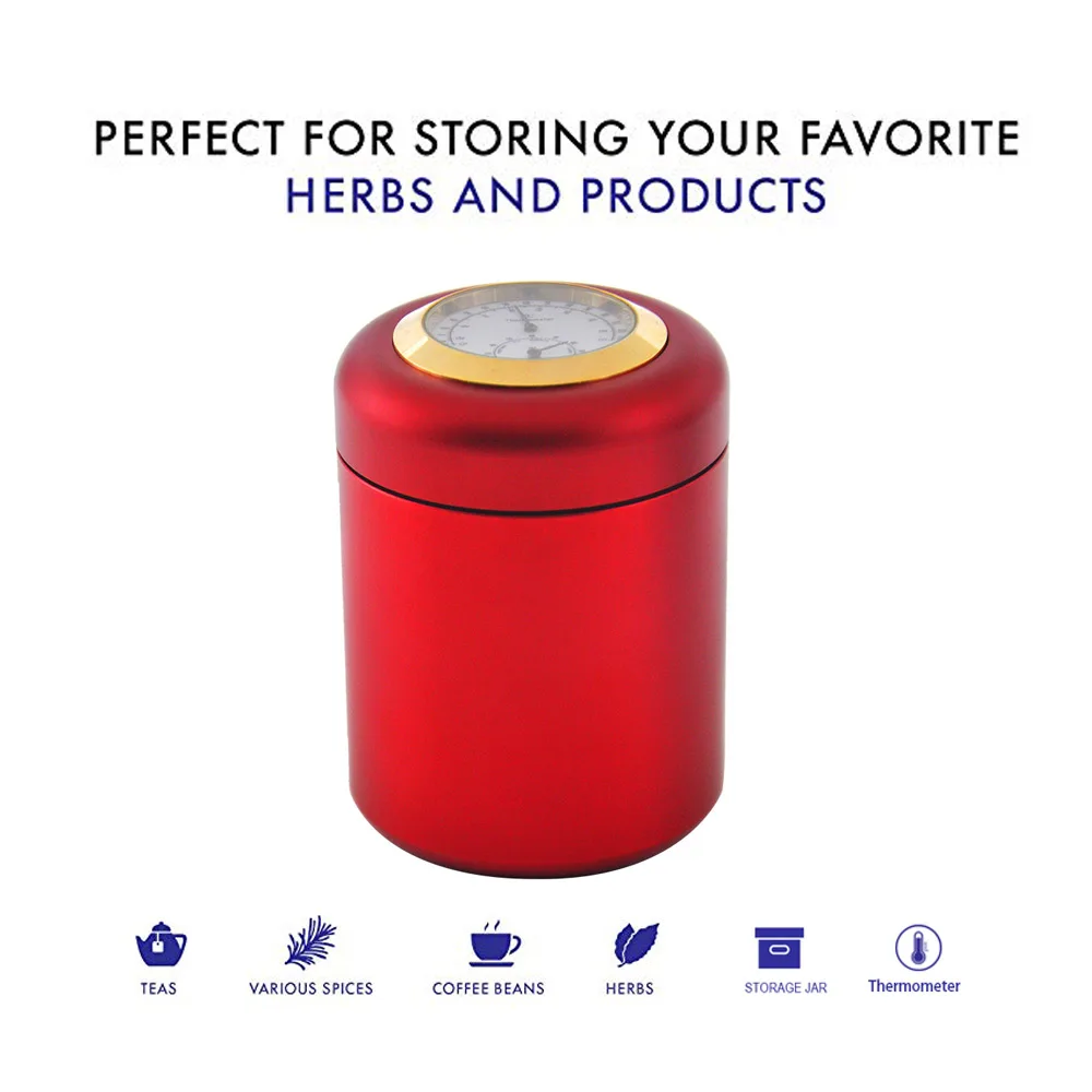 HORNET Air Craft Алюминиевый металлический контейнер для хранения с термометром и