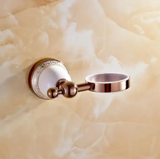 Роскошный европейский стиль золотой с керамической медной зубной щёткой стакан