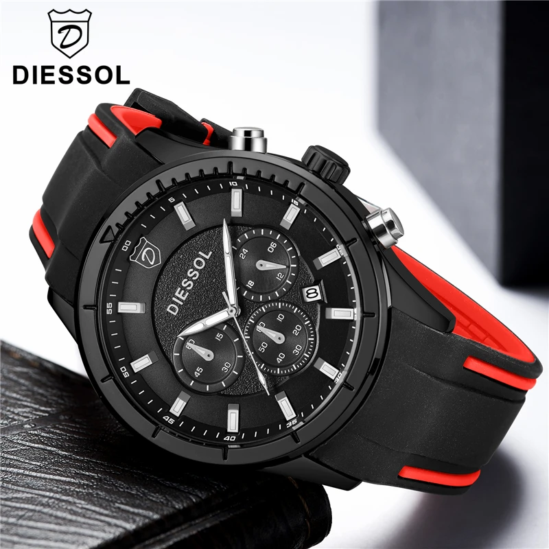 Дизсол мужские часы Топ бренд класса люкс модные повседневные кварцевые