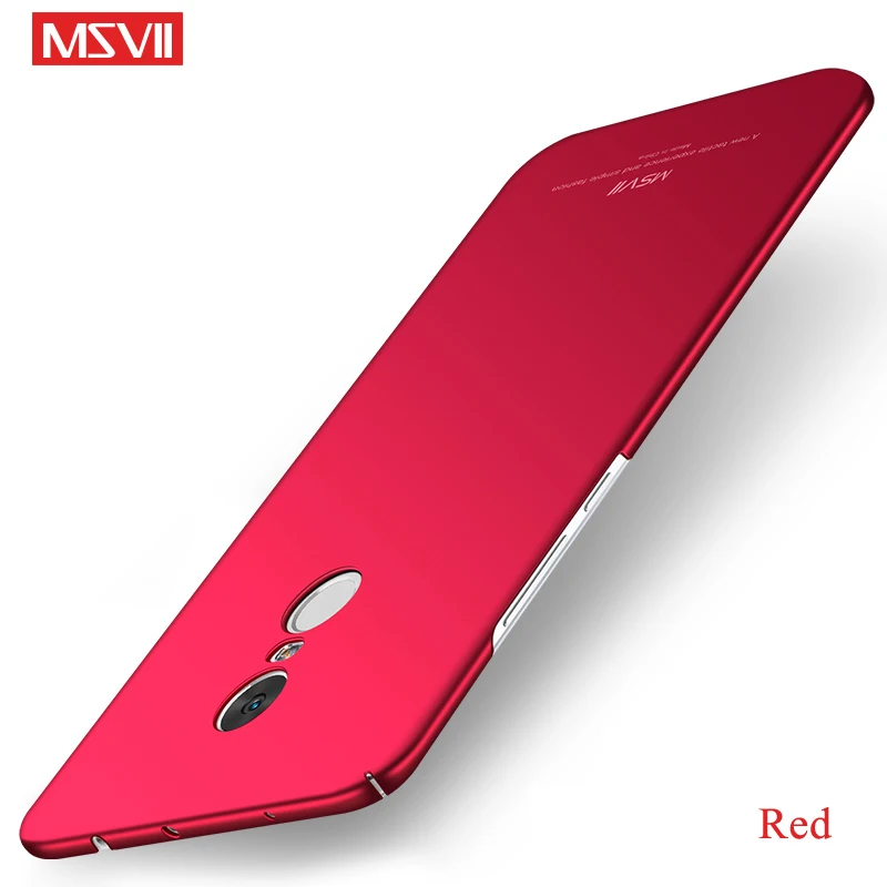 Red Чехол Msvii для Xiaomi Redmi Note 4X Тонкий чехол с кольцом для Xiaomi Redmi Note 4 Чехол-держатель для Xiomi Redmi Note 4 4X - Цвет: Red