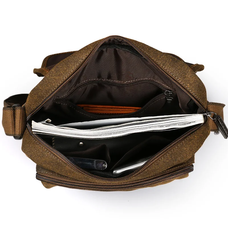 Холщовые сумки через плечо в стиле ретро для мужчин повседневная износостойкая