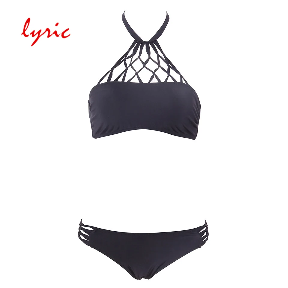 Lyric 2018 Новое поступление сексуальное Бразильское бикини с лямкой на шее комплект