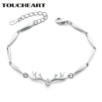 toucheart trending s925 silver deer elk braceletsbangles for women snaps bracelet jewelry wedding deer bracelet femme sbr190138