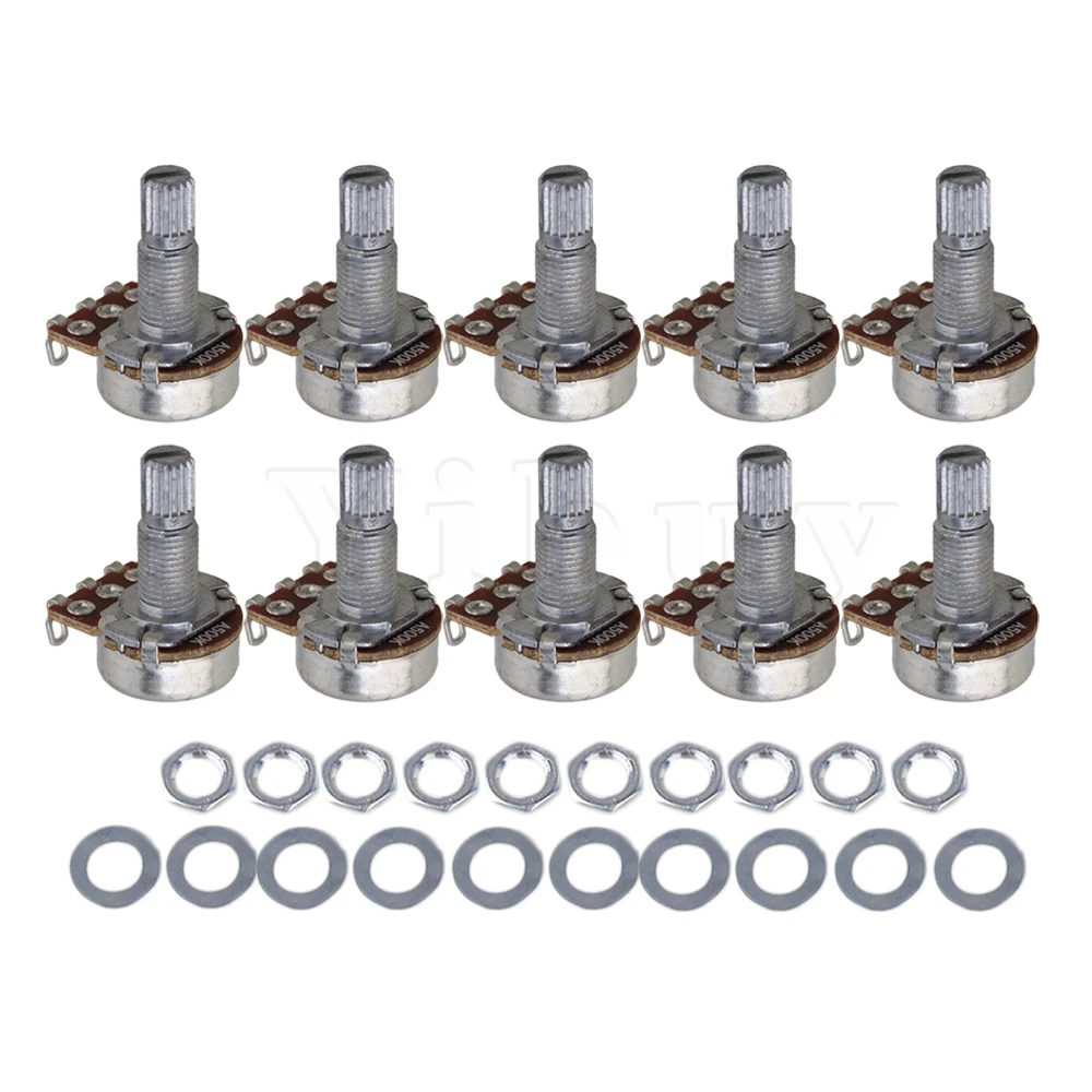Yibuy 10x A500K ohm Audio мини горшки потенциометр для гитары для Электрогитары