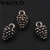 10pcs silver plated 3d delicious strawberry pendant retro earrings bracelet metal accessories diy charms jewelry crafts making