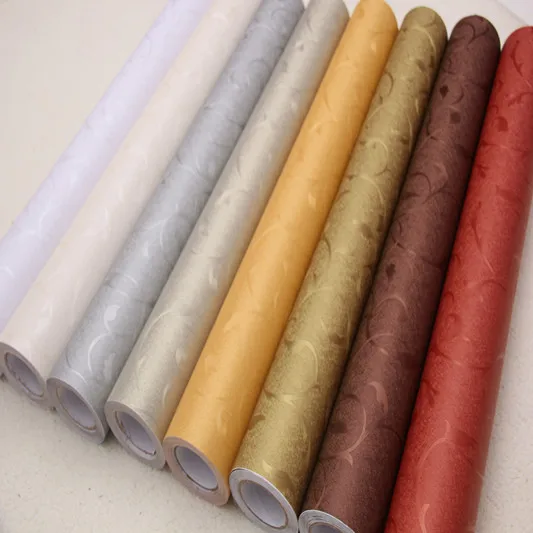 

0.6M*5M PVC Floral Self adhesive Wallpaper Vinyl Rolls Parede Solid Walls Decor