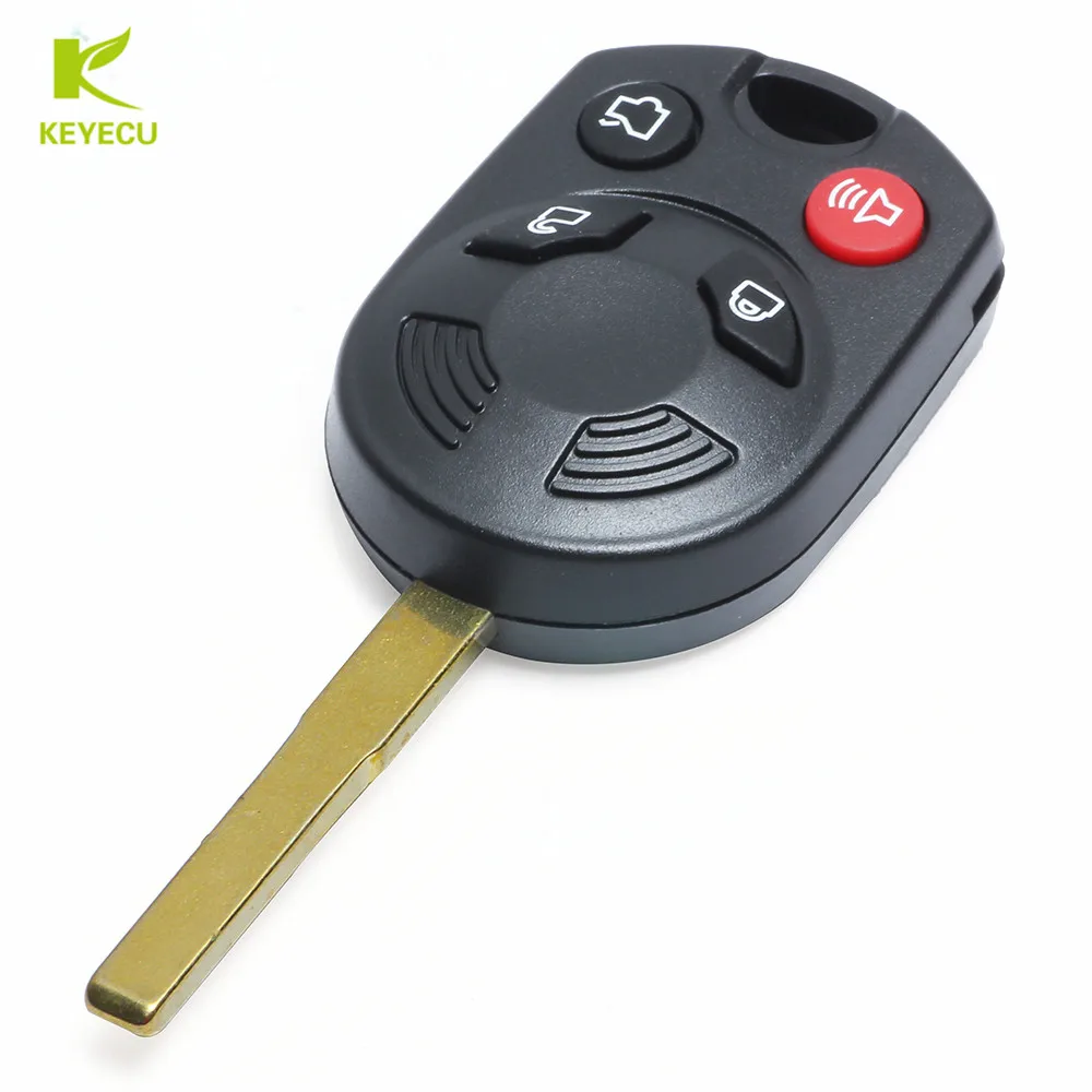 KEYECU Замена новый 3 + 1 кнопка Uncut дистанционного ключа оболочки чехол Fob для Ford Escape C