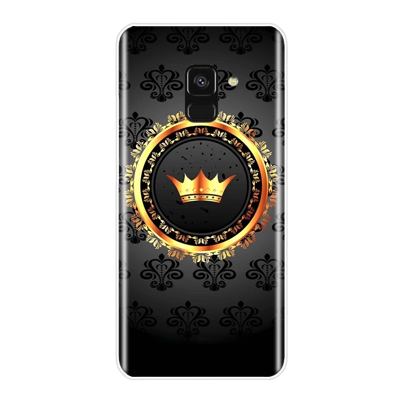 Чехол для телефона Samsung Galaxy A6 A8 Plus 2018 силиконовая Мягкая задняя крышка King и Queen A3 A5