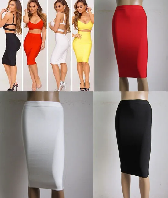 Оптовая продажа с фабрики длинные юбки из тянущегося трикотажа различные цвета