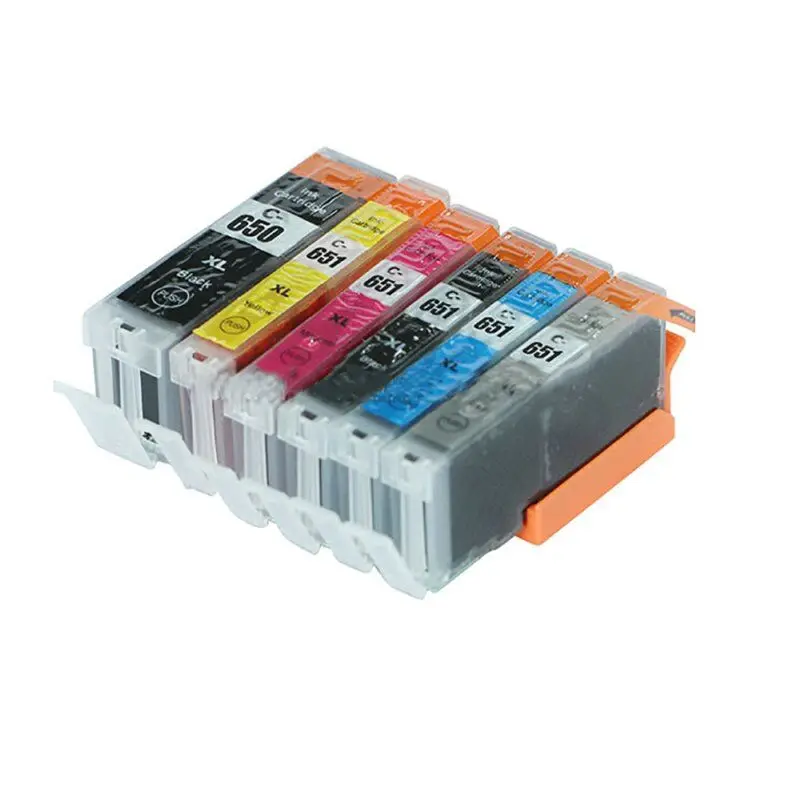 До 12 шт/2 комплекта 6 видов цветов PGI650 CLI651 совместимый для Canon PIXMA MG6360 принтер pgi650