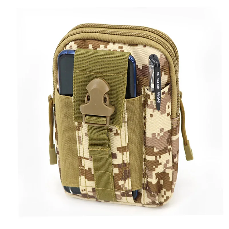 Desert camo Спортивные карманные мужские тактические поясные сумки, военная поясная сумка для бега, кошелек для отдыха, уличная камуфляжная сумка для альпинизма - Цвет: Desert camo