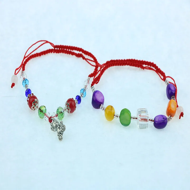 Natural red rope bracelet anklet men and women Ben hand | Украшения и аксессуары