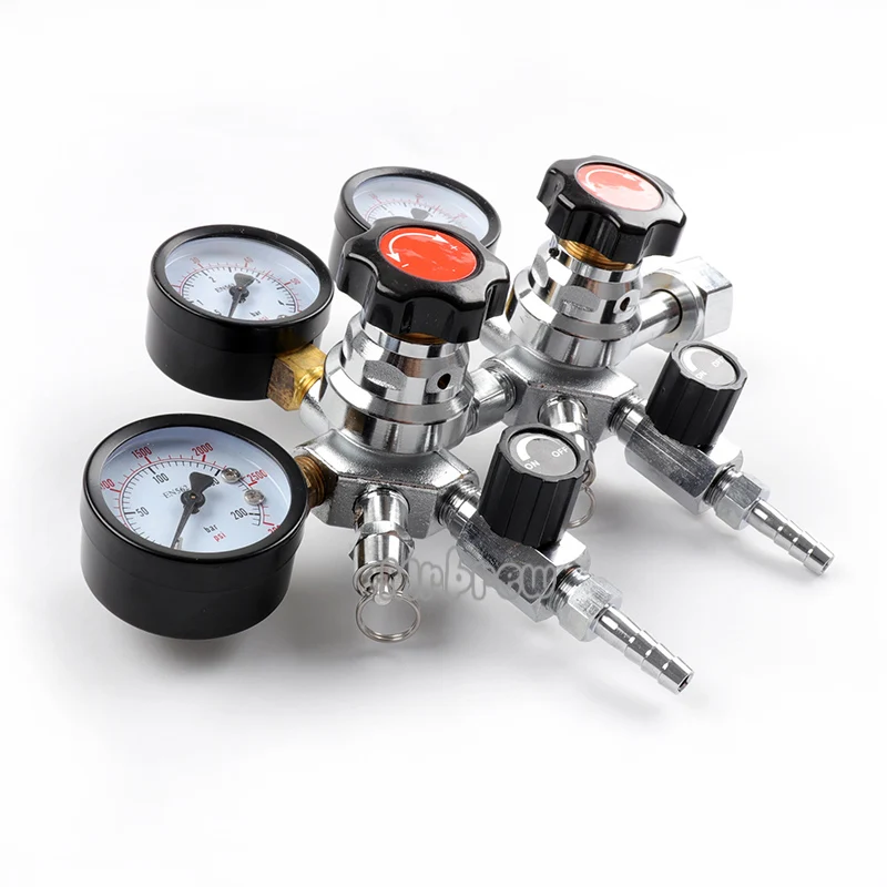 Новинка! CGA320 двойной регулятор CO2 для домашнего пивоварения 0 ~ 2000psi 60psi|regulator