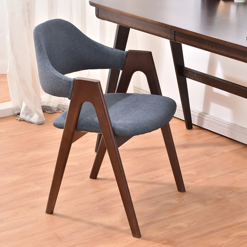 Скандинавский стул из твердой древесины домашний обеденный стол заднее сиденье