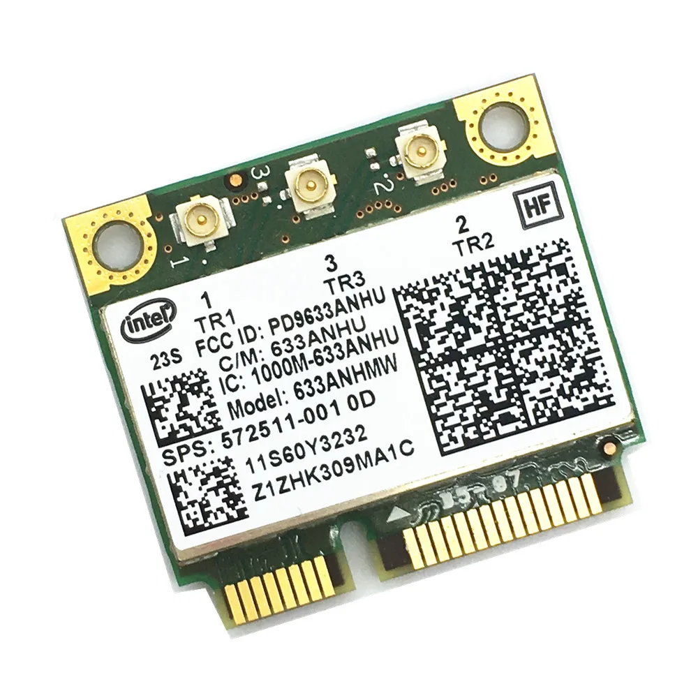 Ultimate-N Intel 6300 633ANHMW 6300AGN Half Mini PCI-E 2 4G/5 ГГц беспроводная карта для X230 X220 T410 T420 FRU 60Y3233 |