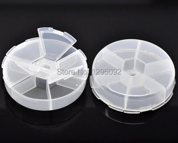 

10Pcs Carrying Case Storage Boxes Beads Display Container Round Plastic Transparent Charms Jewelry DIY Finding 8x8x2cm