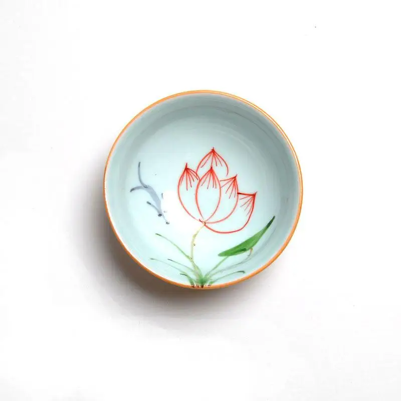 Керамика большой Размеры фарфорная чашка для чая Gaiwan и рисунком «кунг-фу чайный сервиз ручной росписью нарисованная маленькая чаша для церемонии Декорации для дома - Цвет: 5
