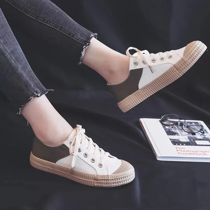 Кеды женские холщовые кроссовки с вулканизированной подошвой Повседневная