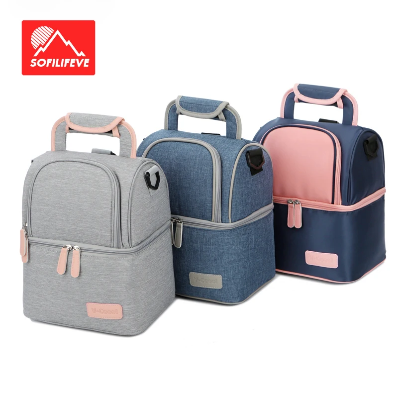 Большая вместительная нейлоновая Водонепроницаемая уличная сумка для ланча