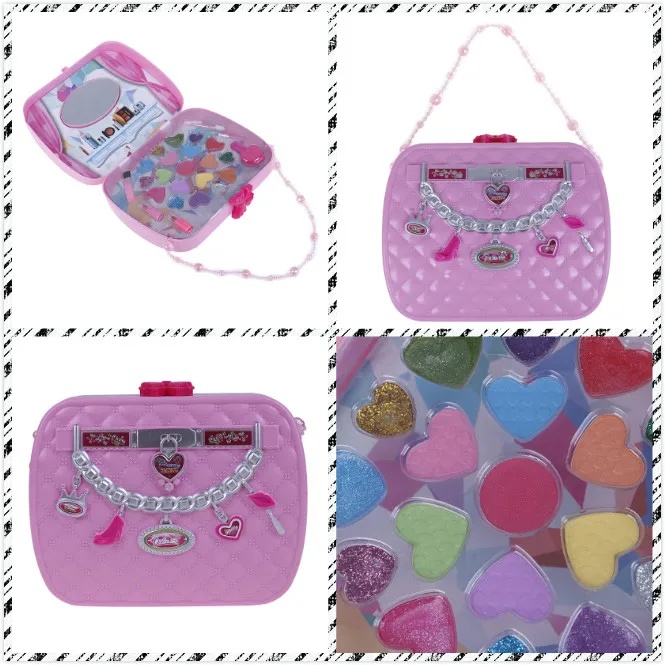 Безопасный детский набор для макияжа девочек косметическая дорожная коробка