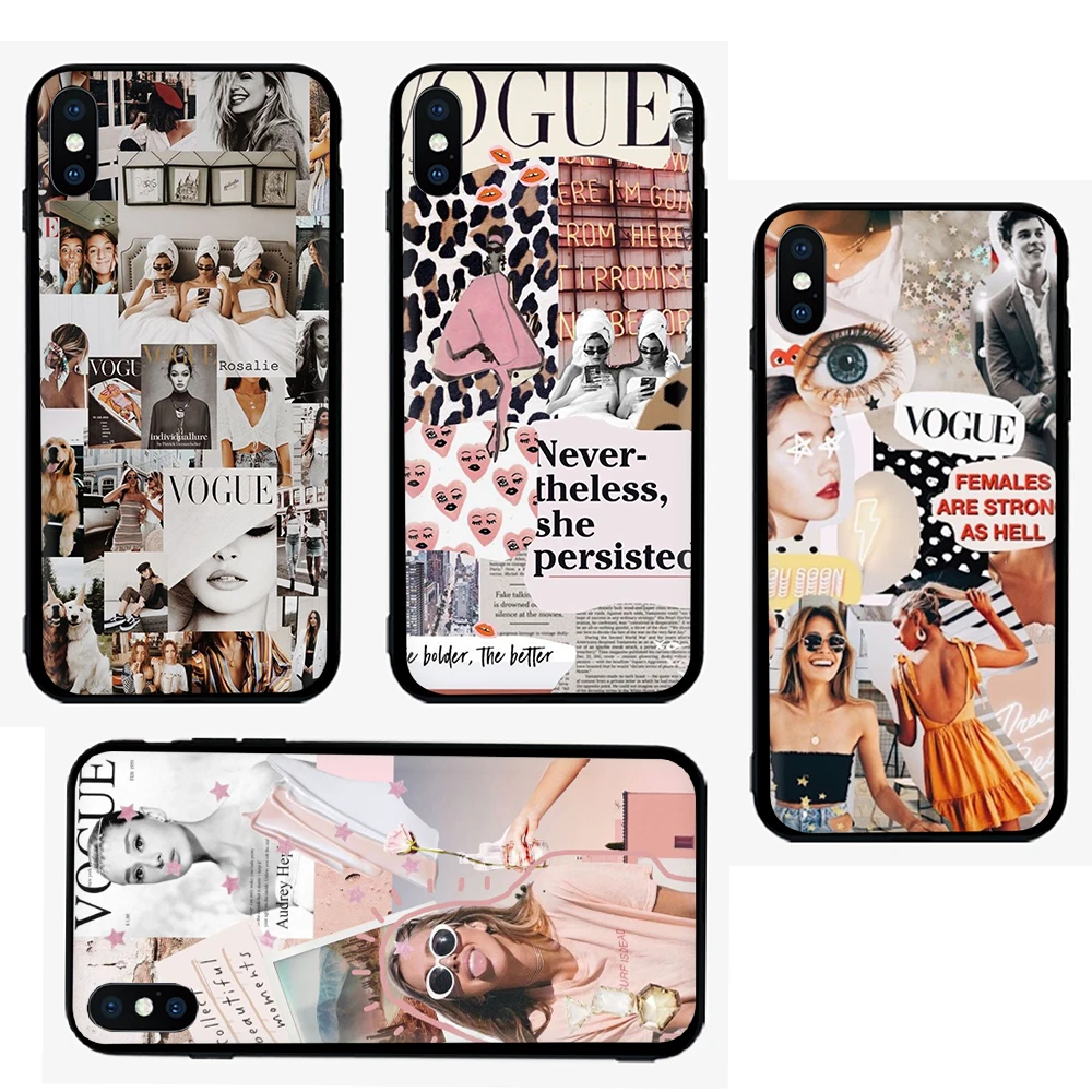 Модный женский Мягкий силиконовый чехол из ТПУ для iPhone 5 5S 6 6s 7 8 plus X XR XS 11 Pro Max