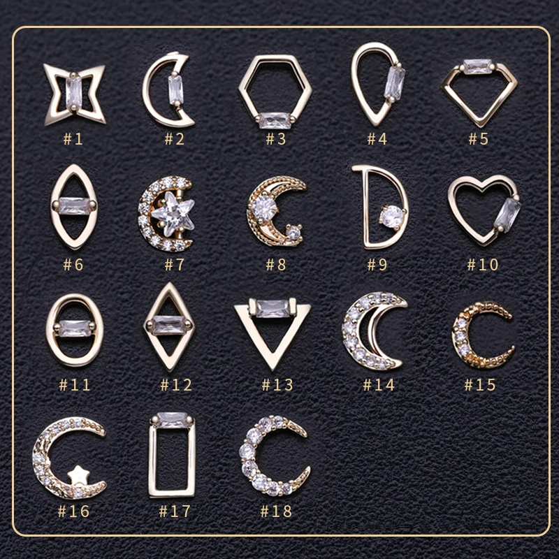 Украшения для дизайна ногтей 3 шт./компл. украшения с заклепками смешанный узор