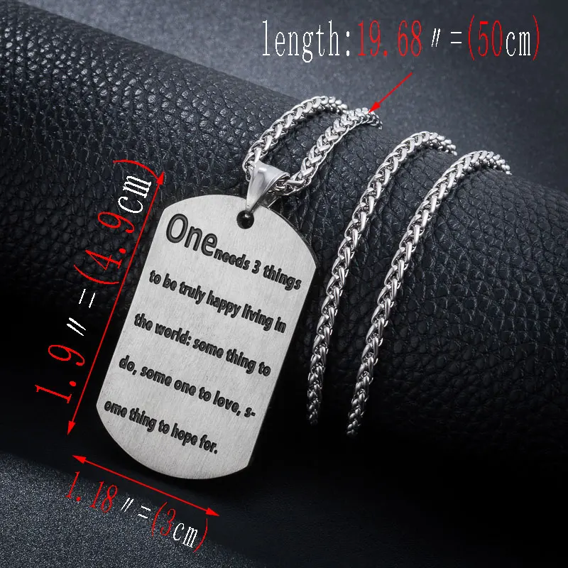 Wawfrok в failur из нержавеющей стали Ожерелья для мужчин Для fashion dog tag Подвески женщин