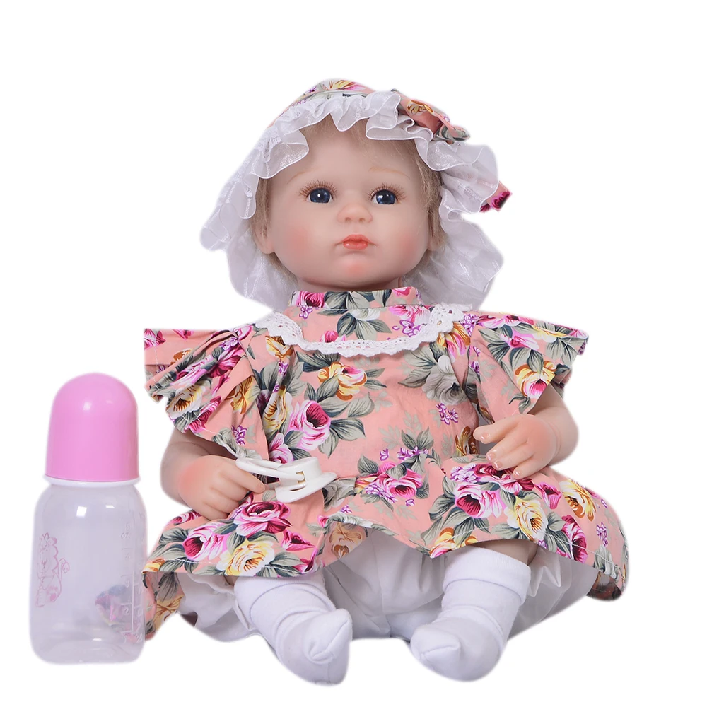 17 дюймов Кукла Новорожденный Младенец силиконовые куклы 42 см девочка