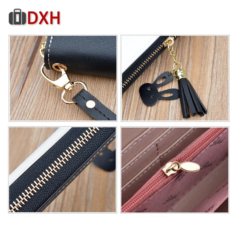 Женский кошелек на молнии DXH сумка большой портмоне милый роскошный Дамский для