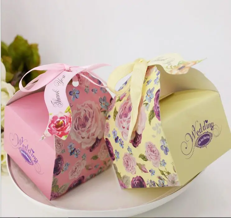 Трапециевидная бумажная коробка для конфет тортов цветов 1000 шт.| |