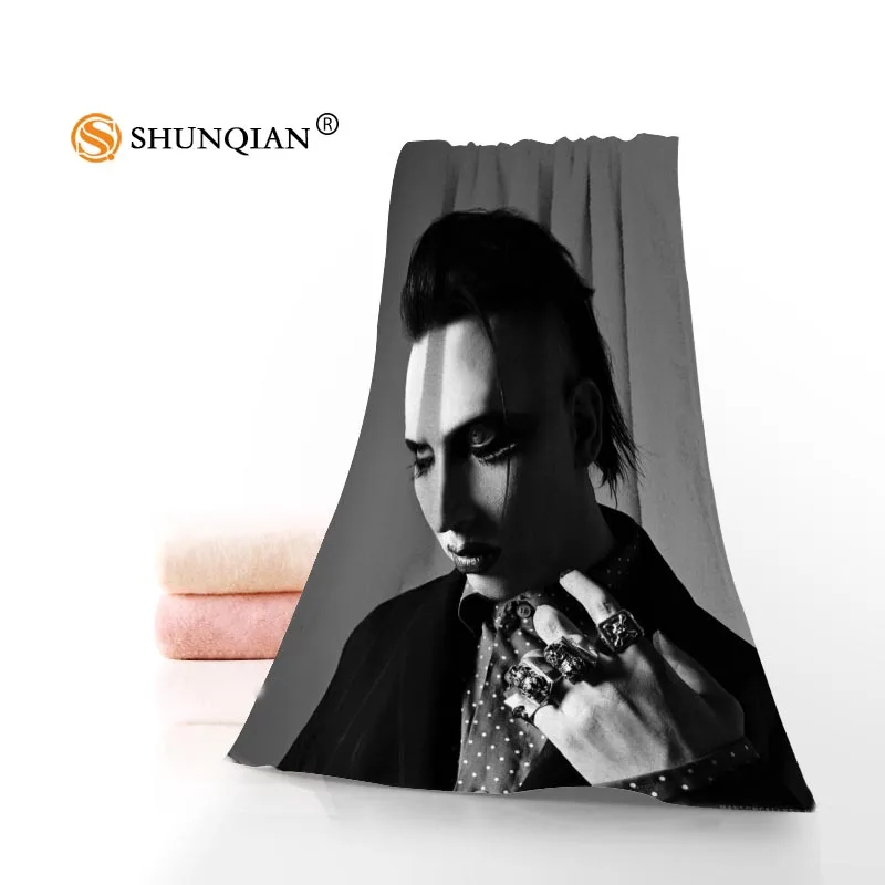 Новинка пользовательское полотенце Мэрилин Мэнсон Хлопковое с принтом для лица