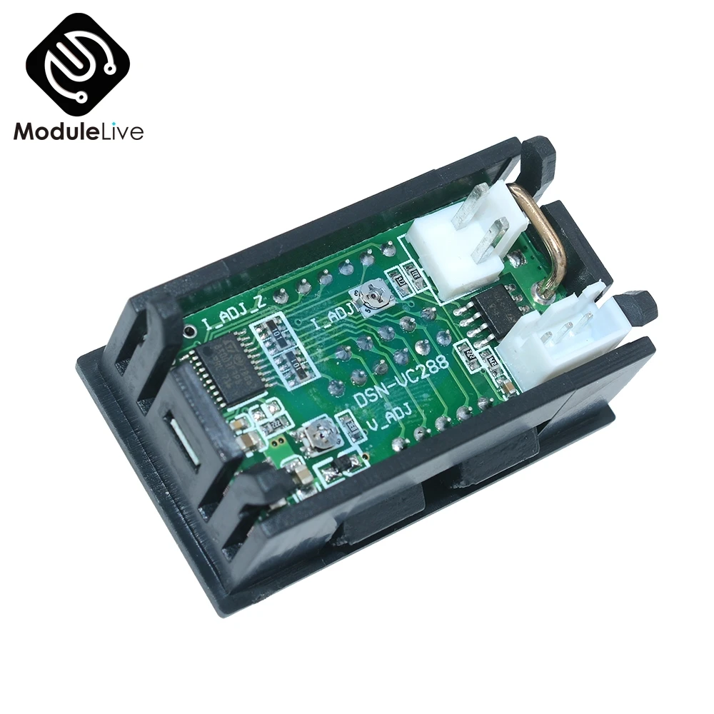 Мини цифровой вольтметр Амперметр постоянного тока 100 в 10 А Панель Ампер Напряжение Вольт измеритель тока тестер 0,56 ''0,56 дюйма синий красный двойной светодиодный дисплей